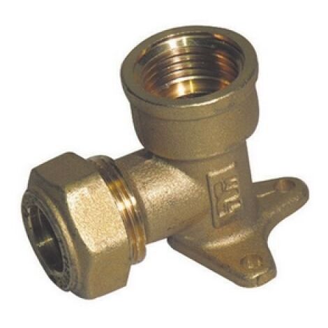 GOMITO A 90° CON FLANGIA  O-RING FEMMINA TIEMME GAS 1/2 x 14