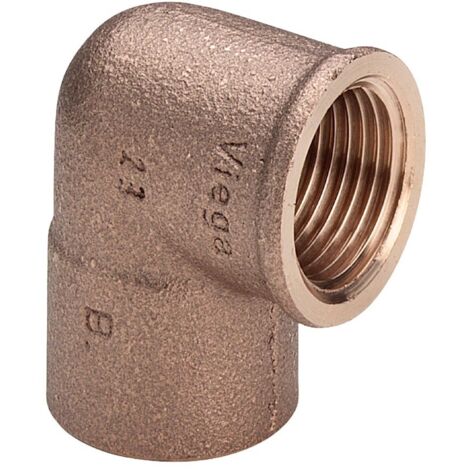 Gomito a 90° FF 12-3/8 bronzo, estremità a saldare femmina, filettatura Rp 117887