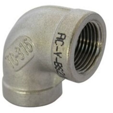 GOMITO A 90° FF ACCIAIO INOX 1/2"