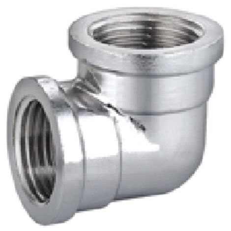 GOMITO A 90° FF IN OTTONE CROMO IBP 3/8"