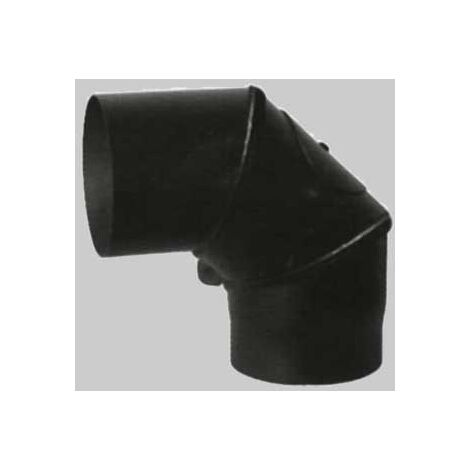 GOMITO A 90  ° GIREVOLE PER STUFE A LEGNA   EE  130 mm     MADE IN ITALY