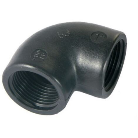 GOMITO A 90° IN PP NERO 2&quot