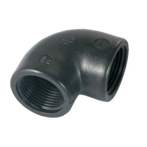 Gomito a 90° in pp nero  3/4 BUCCHI
