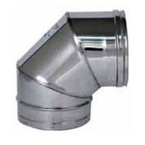 GOMITO A 90° INOX AISI 304 PER STUFA  Ø cm. 12 IDROWEB