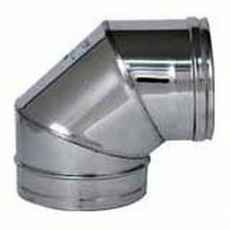 Gomito a 90° Inox Aisi 304 per Stufa Ø cm. 20