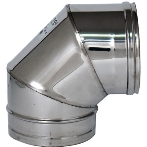 GOMITO A 90 ° INOX AISI 316 PER STUFA EE cm. 8