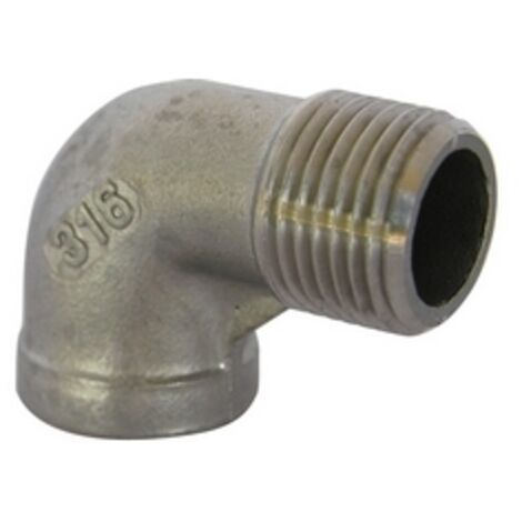 GOMITO A 90  ° MF ACCIAIO INOX- 1/2- IKARO- pezzi 1