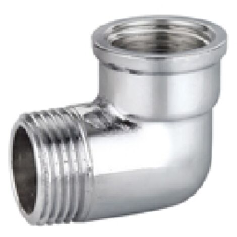 Gomito a 90° mf in ottone cromo ibp 3/4"