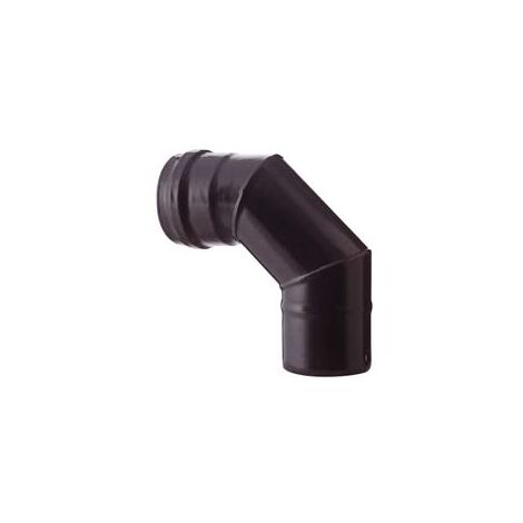 GOMITO A 90  ° PER STUFE A PELLET NERO OPACO PESANTE MM.12   EE ¸ cm.10    SAVE