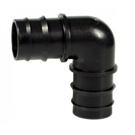 Gomito a 90° portagomma ø 16 x 16 ad incastro per tubi in PE Pn4 e Pn6 IP6405000N160