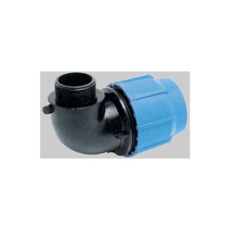 Gomito a 90&deg con derivazione maschio pp diametro 50x1 pollici 1/2