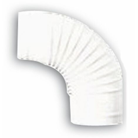 Gomito a 90o per Tubi Stufa   14 cm colore Bianco in lamiera porcellanata