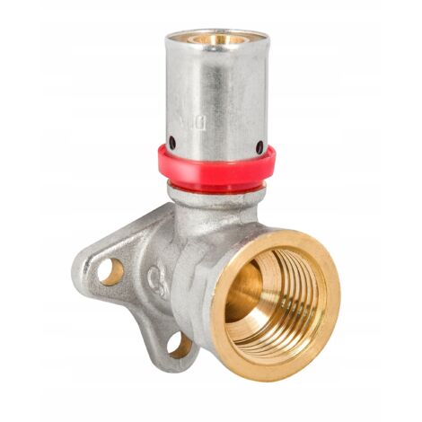 GOMITO A PARETE PEX CON CLIP 20X1/2 BLOCCATO