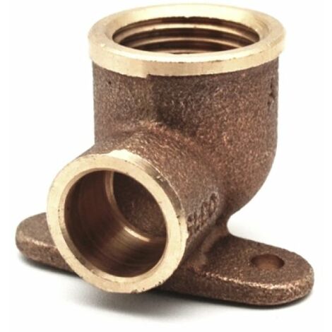 GOMITO BRONZO F. CON 2 FLANGE A SALDARE 1/2 x 14