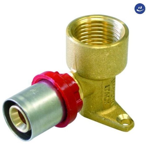 Gomito Con Base 1/2" Ø16 Multistrato A Pressare - Serie: Compact