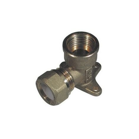 GOMITO CON FLANGIA PER RAME CON OGIVA TEFLON TIEMME 1/2 x 14