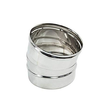 Gomito curva acciaio inox 250mm 5 decimi aisi 304, scegli se  15 gradi