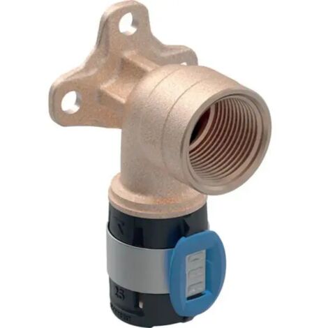 Gomito di allacciamento 90° flowfit con base filetto corto femmina per multistrato a pressare h36 mm 1/2" ø16 mm - femmina - attacco corto GEBERIT