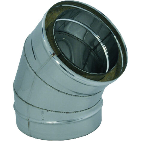 Gomito doppia parete 45° ø 20/25 cm