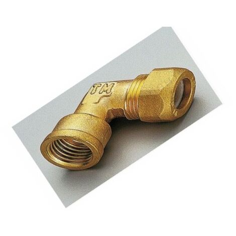 Gomito Femmina 1/2" Ø14 Per Rame Con Ogiva In Teflon