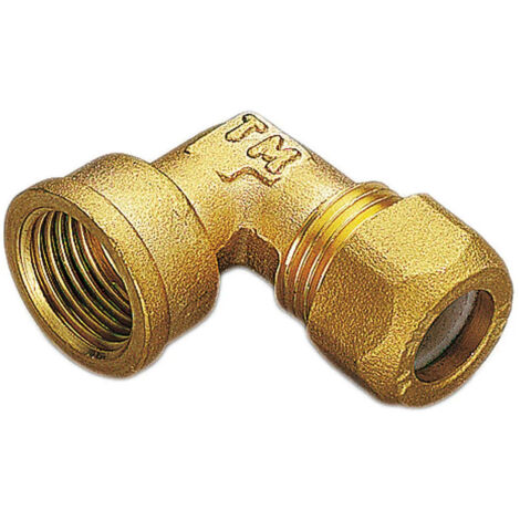 Gomito Femmina 1/2" Ø16 Per Rame Con Ogiva In Teflon
