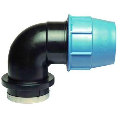 GOMITO FEMMINA A COMPRESSIONE PER TUBO POLIETILENE UNIDELTA Ø50 x 1""1/4 F - PN16