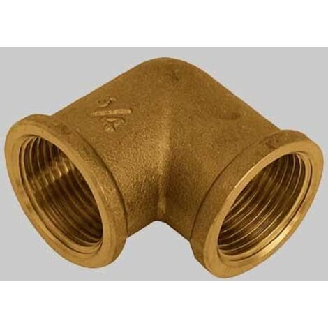 GOMITO FEMMINA/FEMMINA OTTONE GIALLO - 2" x 2"