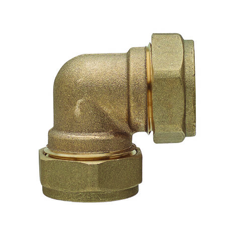 Gomito ff in ottone a compressione per rame  Diam. 14RB