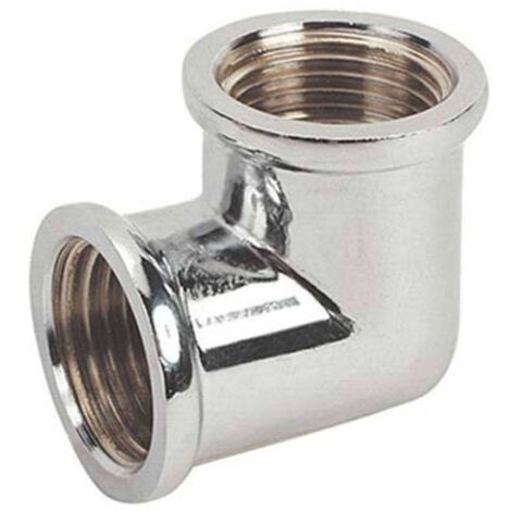 GOMITO FF OTTONE CROMATO 90 GEBO - 3/4F - 5 pezzi