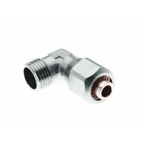 Gomito filettato maschio 16x1/2  in ottone nichelato per tubo multistrato pex-al-pex bampi blgm1612