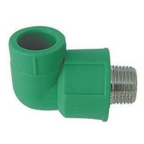 GOMITO FILETTATO MASCHIO IN POLIPROPILENE Misura: 1" x Diam. 32 Grigio