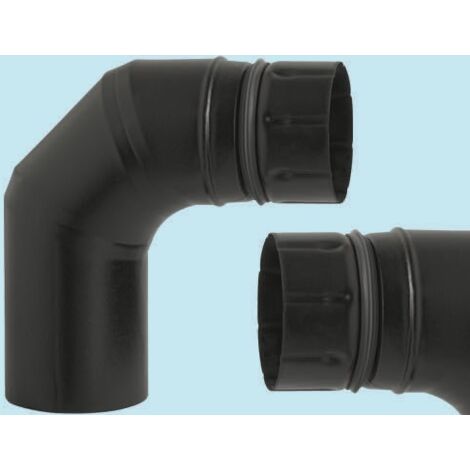 GOMITO IN ACCIAIO PESANTE SMALTATO PORCELLANATO PELLET ECO 90 CM.10