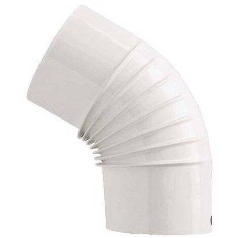 Gomito legna 45° classic bianco save cm 14