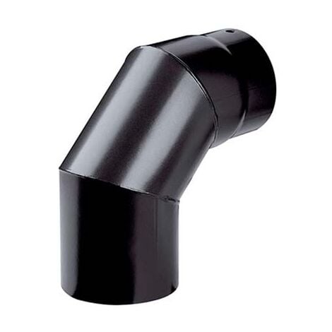 Gomito legna 90° plus nero opaco save cm 15