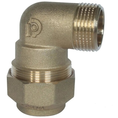 Gomito Maschio 1/2" Ø20 Ottone Polietilene