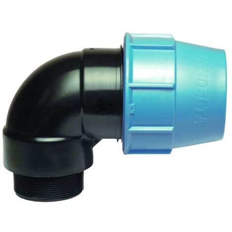 GOMITO MASCHIO A COMPRESSIONE PER TUBO POLIETILENE UNIDELTA Ø50 x 1""1/4 M - PN16