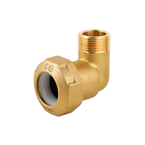 Gomito maschio in ottone per tubo pe  2" x 63CAVAL