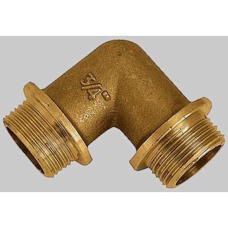 GOMITO MASCHIO/MASCHIO OTTONE GIALLO - 1/2 x 1/2