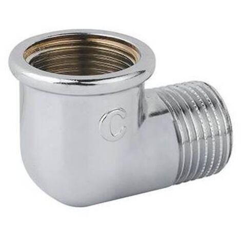 Gomito mf ottone cromo  3/8CAVAL
