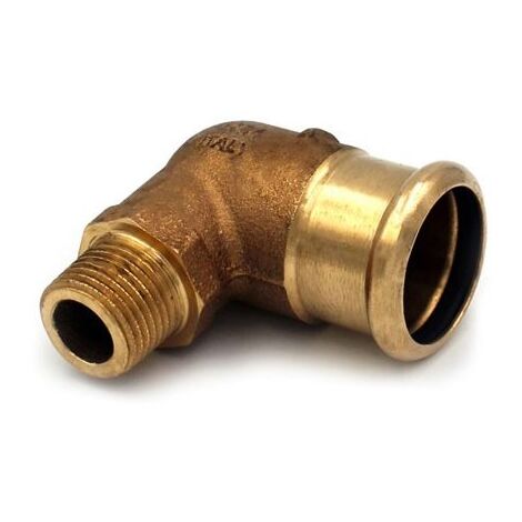 Gomito misto 90° FM filetto M ø18 x 3/4"M AESPRES in rame a pressare 697304018