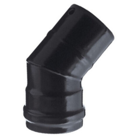 GOMITO PER STUFA A PELLET 45 ATTACCO MF D 10 CM NERO OPACO- 1,0 pz