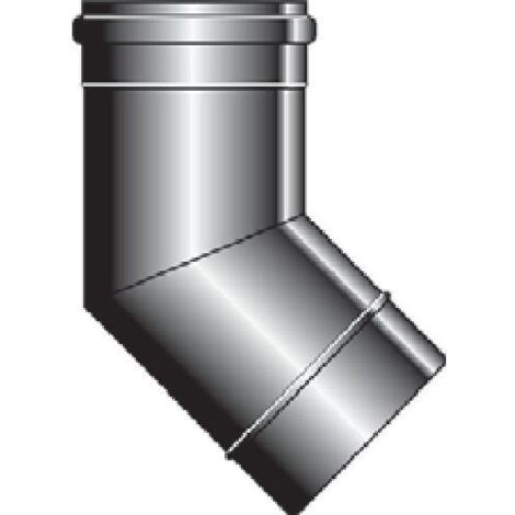Gomito per Tubi Stufa in acciaio inox Piemme Speedy art.02 a 45o 180 mm