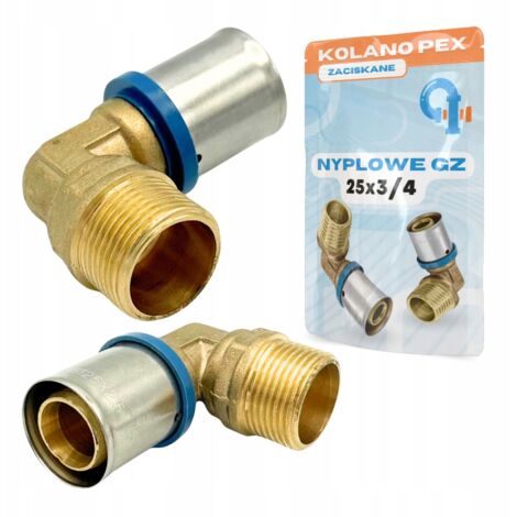 Gomito PEX 25x3/4 gw raccordo nipplo pressato pressato crimpato