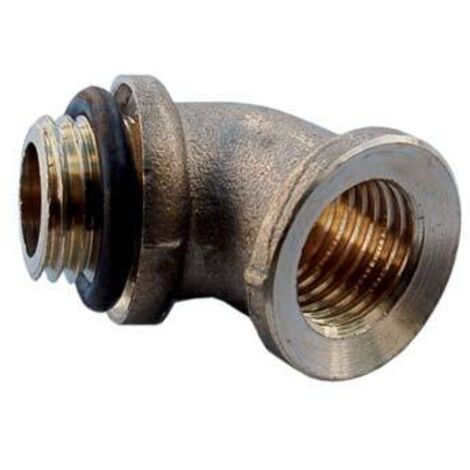 GOMITO PORTAGETTO - 45  ° OTTONE 1/2-3/8F- 5 pezzi