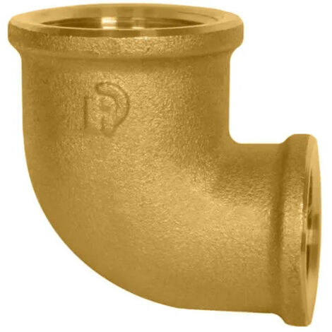 Gomito Ridotto 3/4" X 1/2" Femmina-Femmina Ottone Giallo