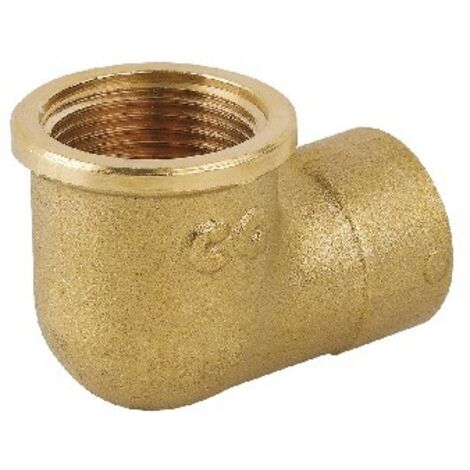 GOMITO RIDOTTO FF IN OTTONE GIALLO 1" x 1/2"