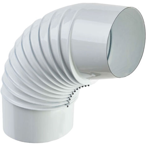 GOMITO SMALTATO PER STUFE ÃE¸ 12 - 90Â° colore bianco EUROPROFIL