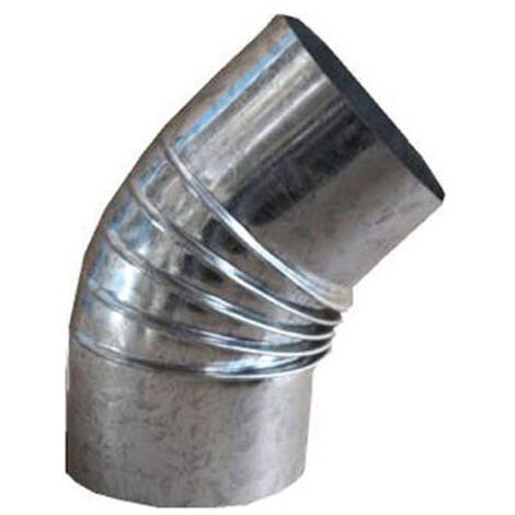 Gomito stufa 120mm 45º zincato