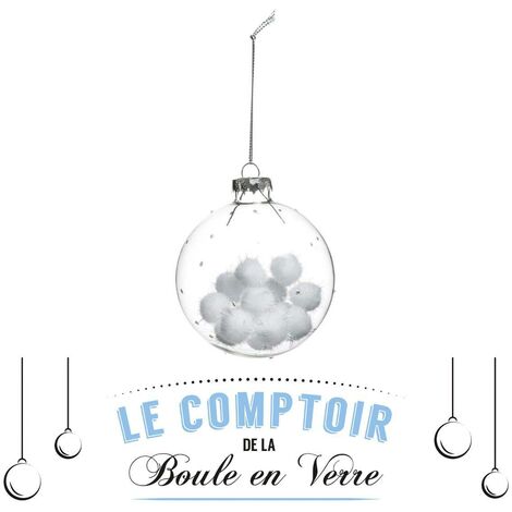 Gomitolo interno di cotone idrofilo da 8 cm in vetro - Feeric lights & christmas