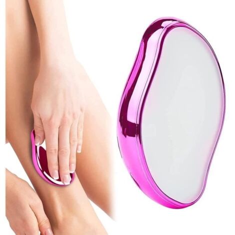 Gomme à Cheveux En Cristal, Pierre épilatoire Indolore En Cristal Magique, Outil D'épilation En Verre épilation Physique - Violet
